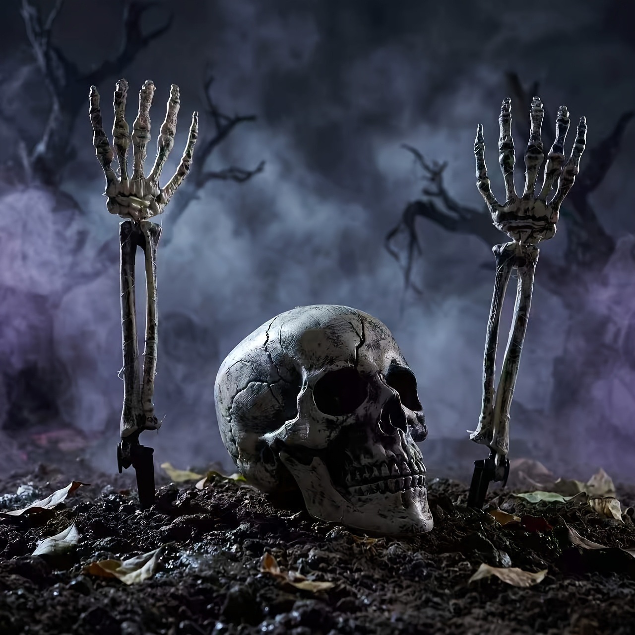 Halloween Skeleton Decoration - Set di 3 decorazioni per il