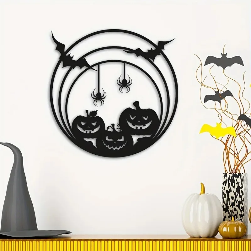 Spider Web Halloween Decoration - Decorazione murale in metallo a tema