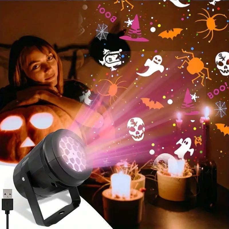 Halloween Pumpkin Decor Led - Proiettore LED per Halloween, Decorazione Natalizia