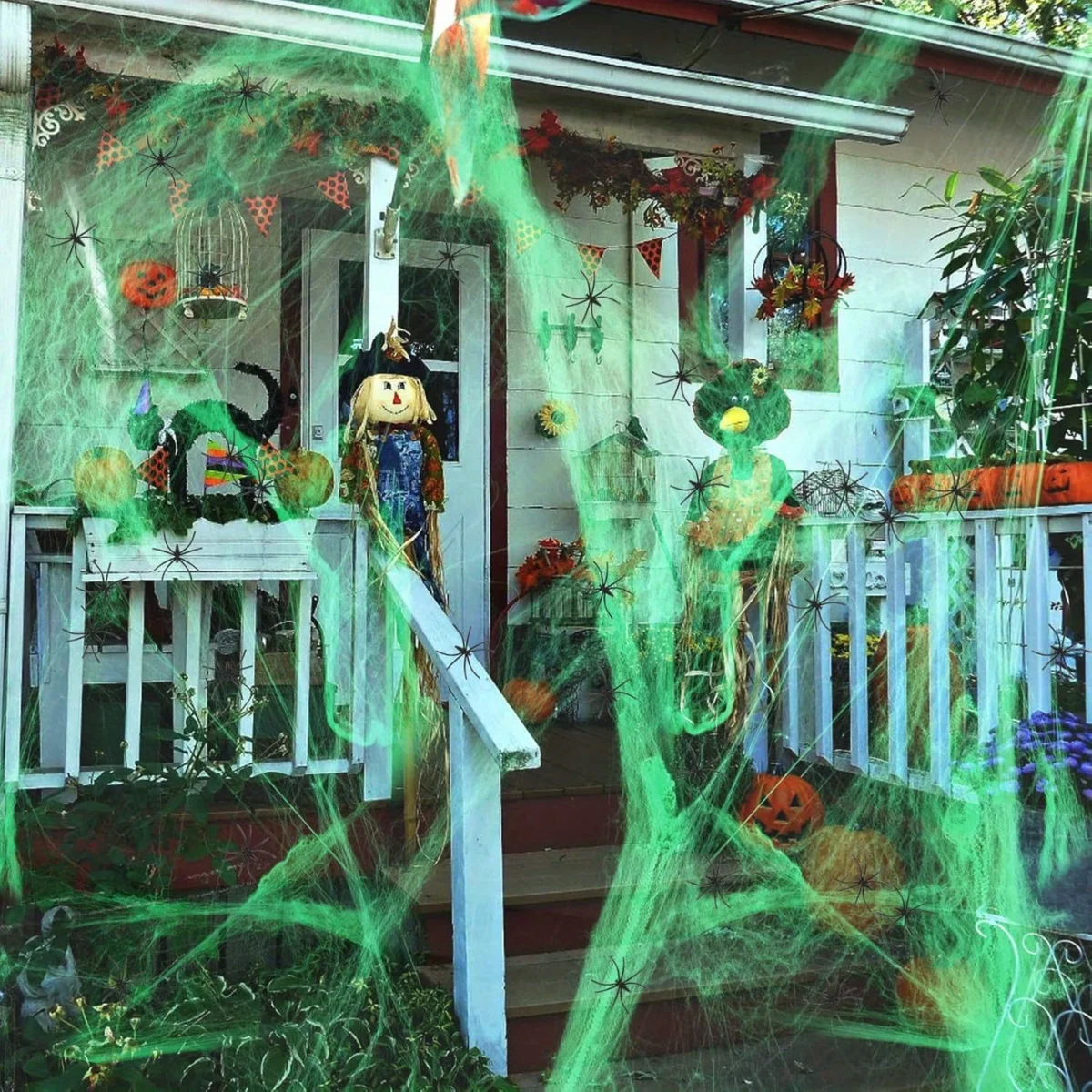 Spider Web Halloween Decoration - 1-20 pezzi, decorazioni di Halloween, ragnatela