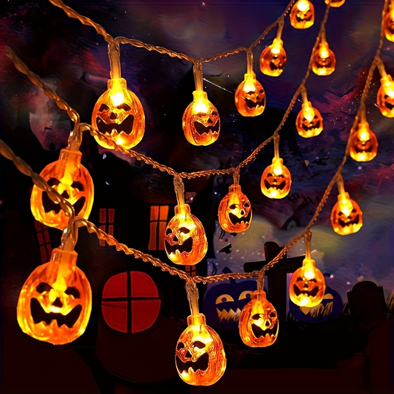 Halloween Led String Lights Orange - Luci a stringa a forma di
