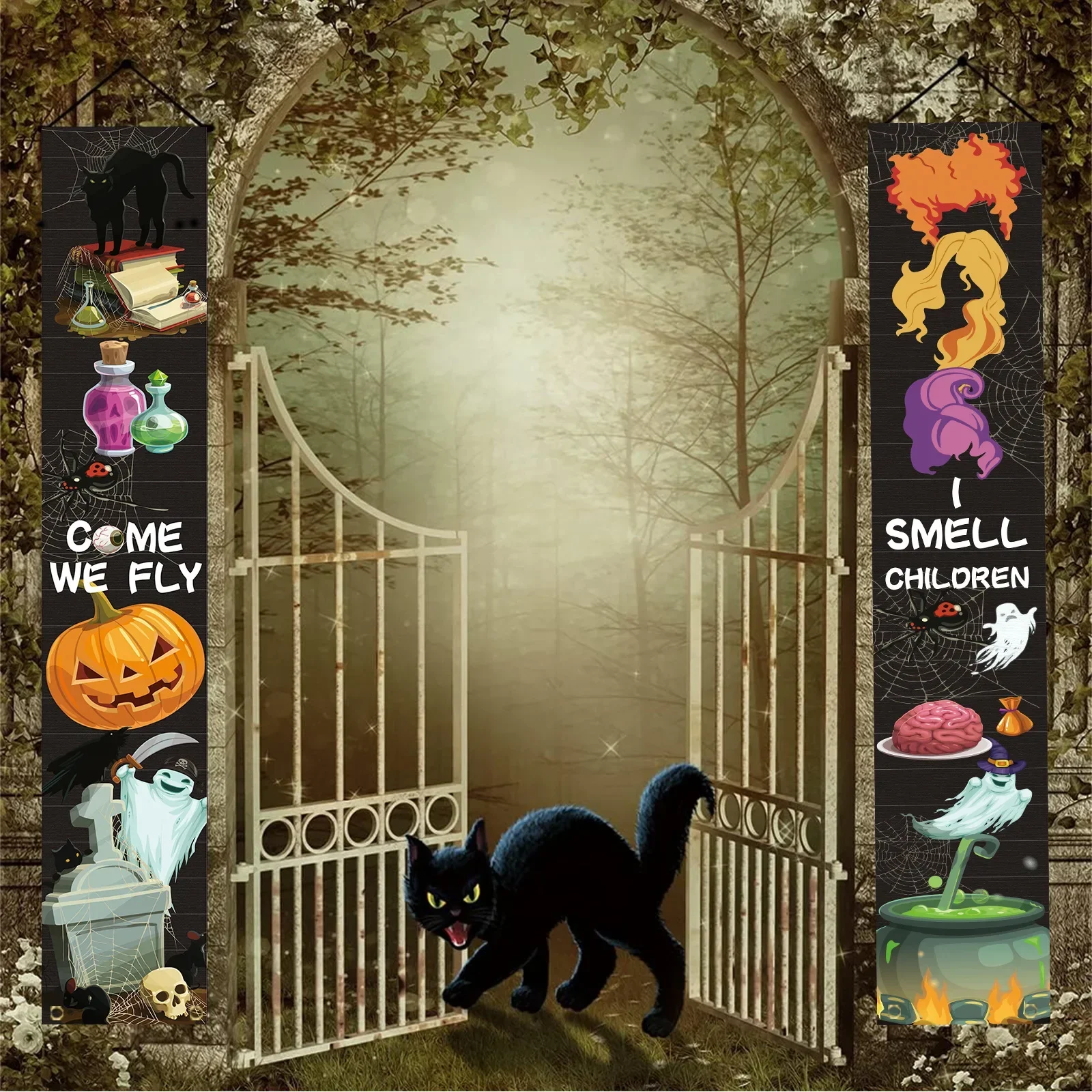 Spider Web Halloween Decoration - Distico di zucca di Halloween Horror