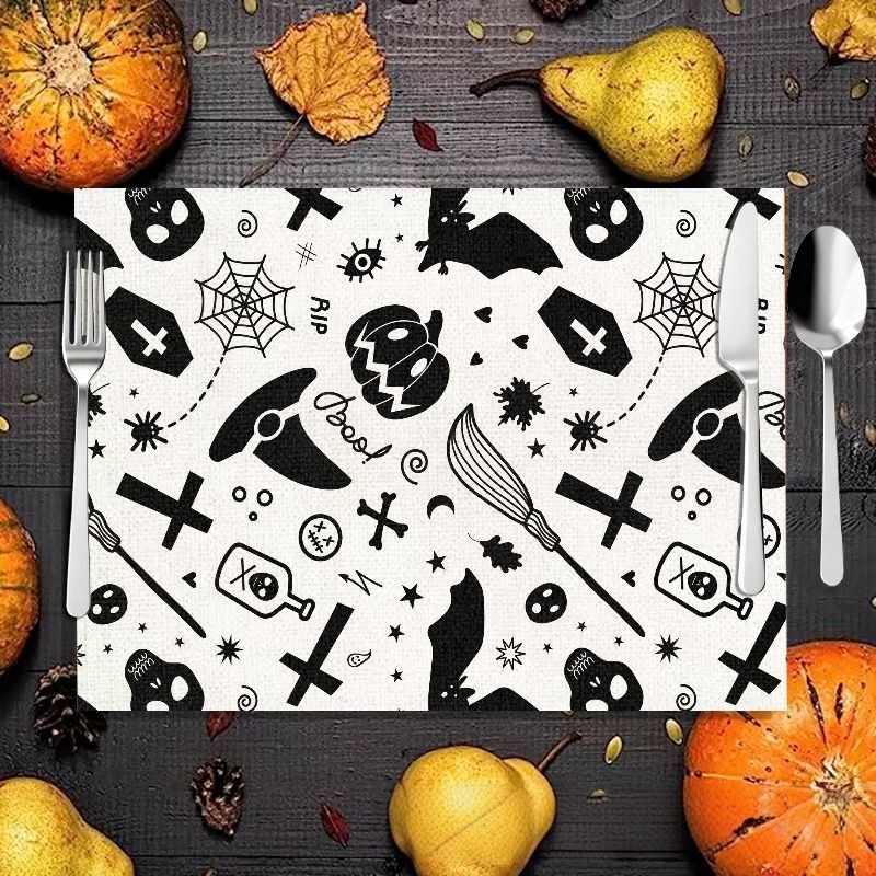 VIKAMA Set di 2/4/6 Tovagliett - Halloween Skeleton Decoration recensione e prezzo