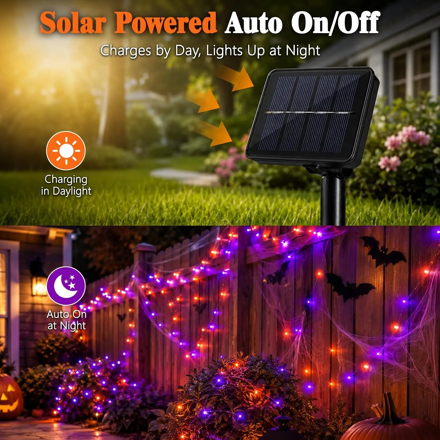 Luci a filo di rame solari per - Halloween Led String Lights Orange recensione e prezzo