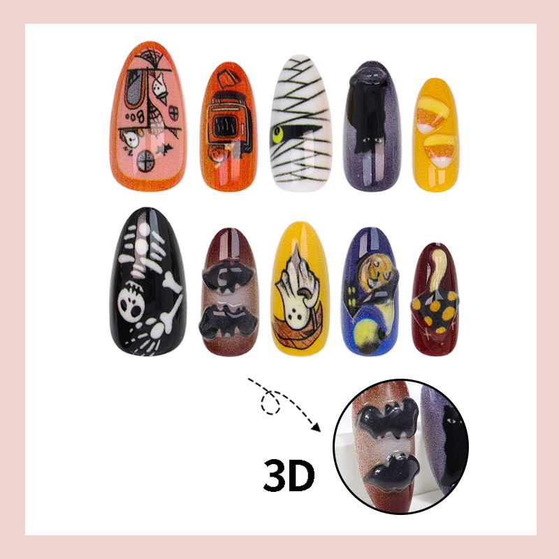30 pezzi di unghie finte in st - Halloween Skeleton Decoration recensione e prezzo