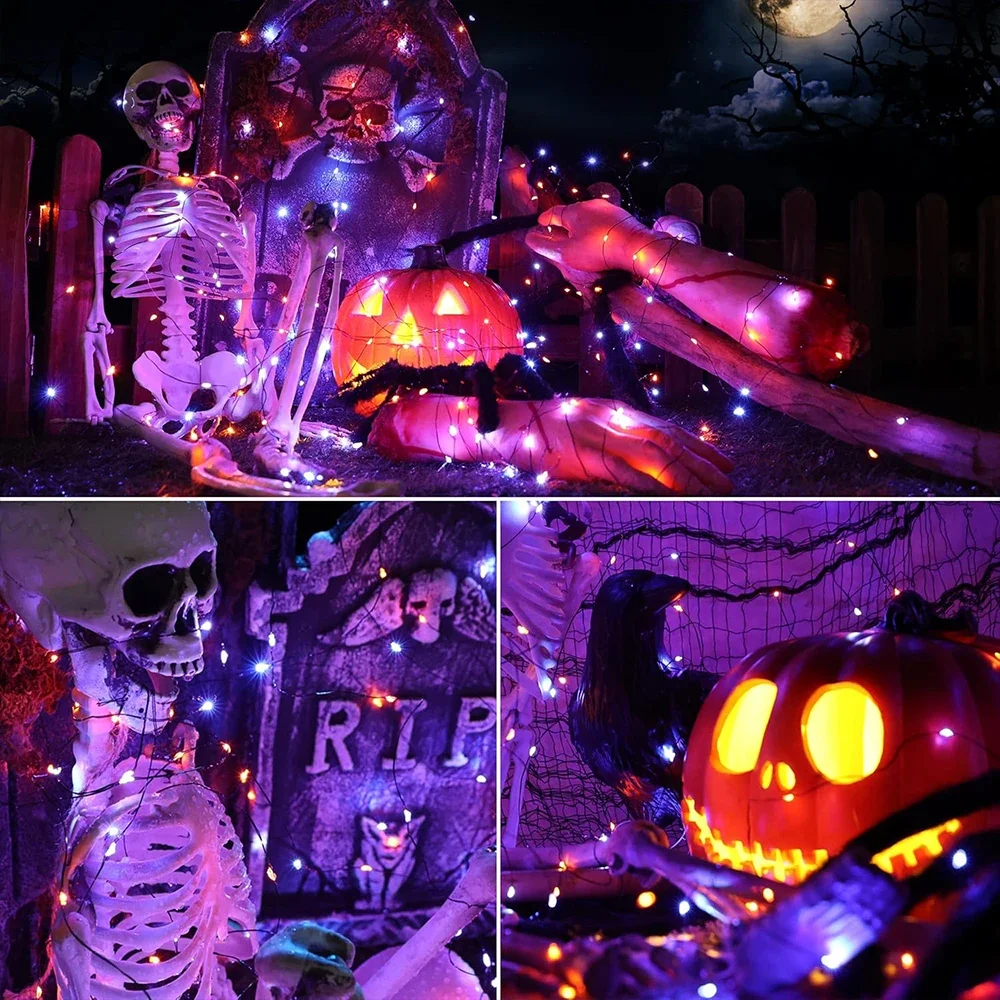 10-120M Filo di rame Luci dell - Halloween Led String Lights Orange recensione e prezzo