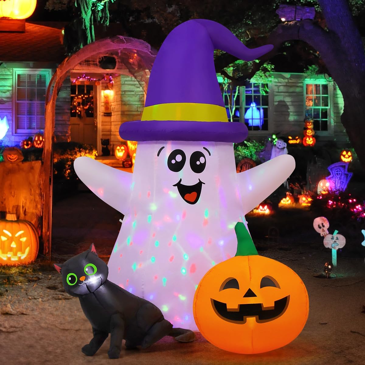 Fantasma Gonfiabile di Hallowe - Halloween Pumpkin Decor Led recensione e prezzo