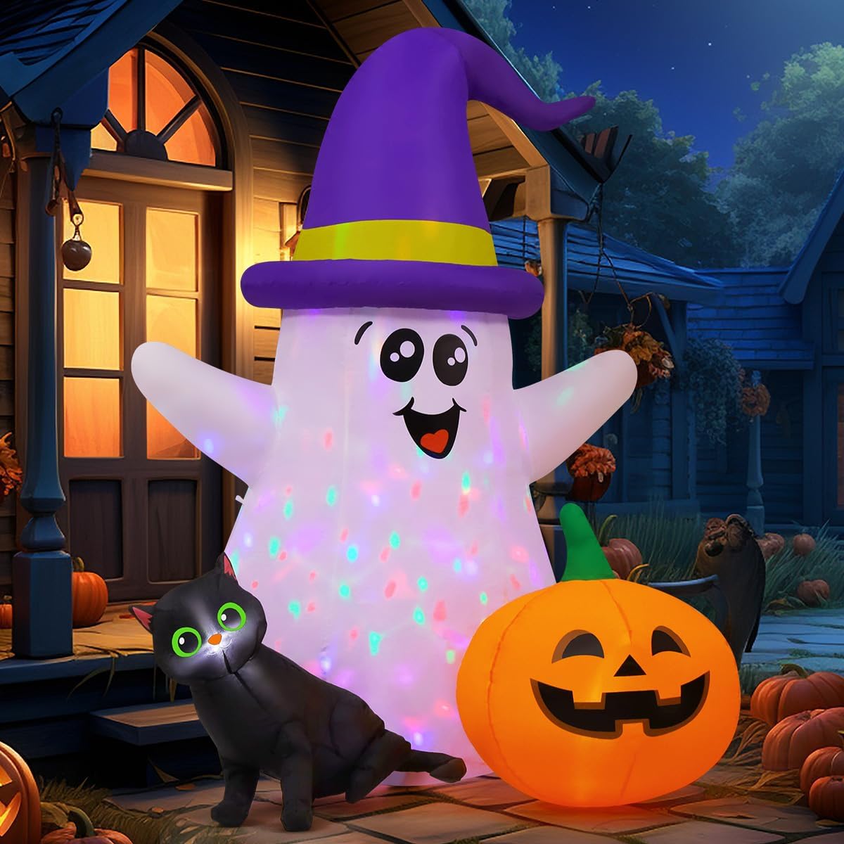 Fantasma Gonfiabile di Hallowe - Halloween Pumpkin Decor Led recensione e prezzo