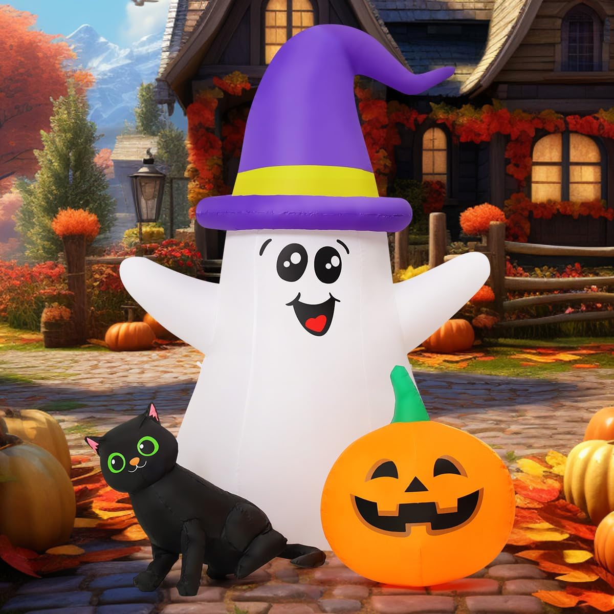 Fantasma Gonfiabile di Hallowe - Halloween Pumpkin Decor Led recensione e prezzo