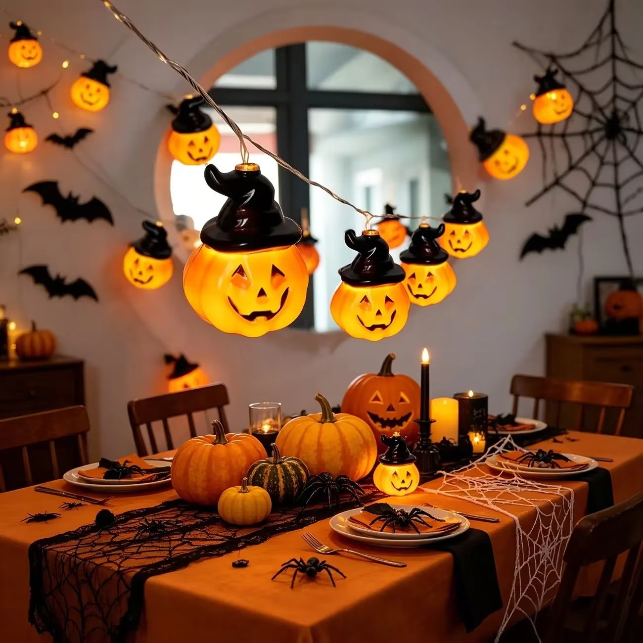Luci a stringa a forma di capp - Halloween Led String Lights Orange recensione e prezzo