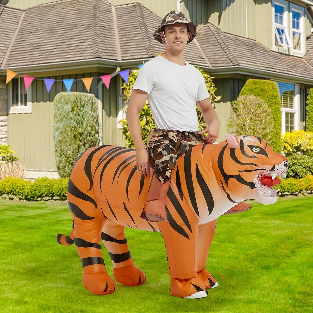 Costume da tigre gonfiabile pe - Halloween Costume Adult recensione e prezzo
