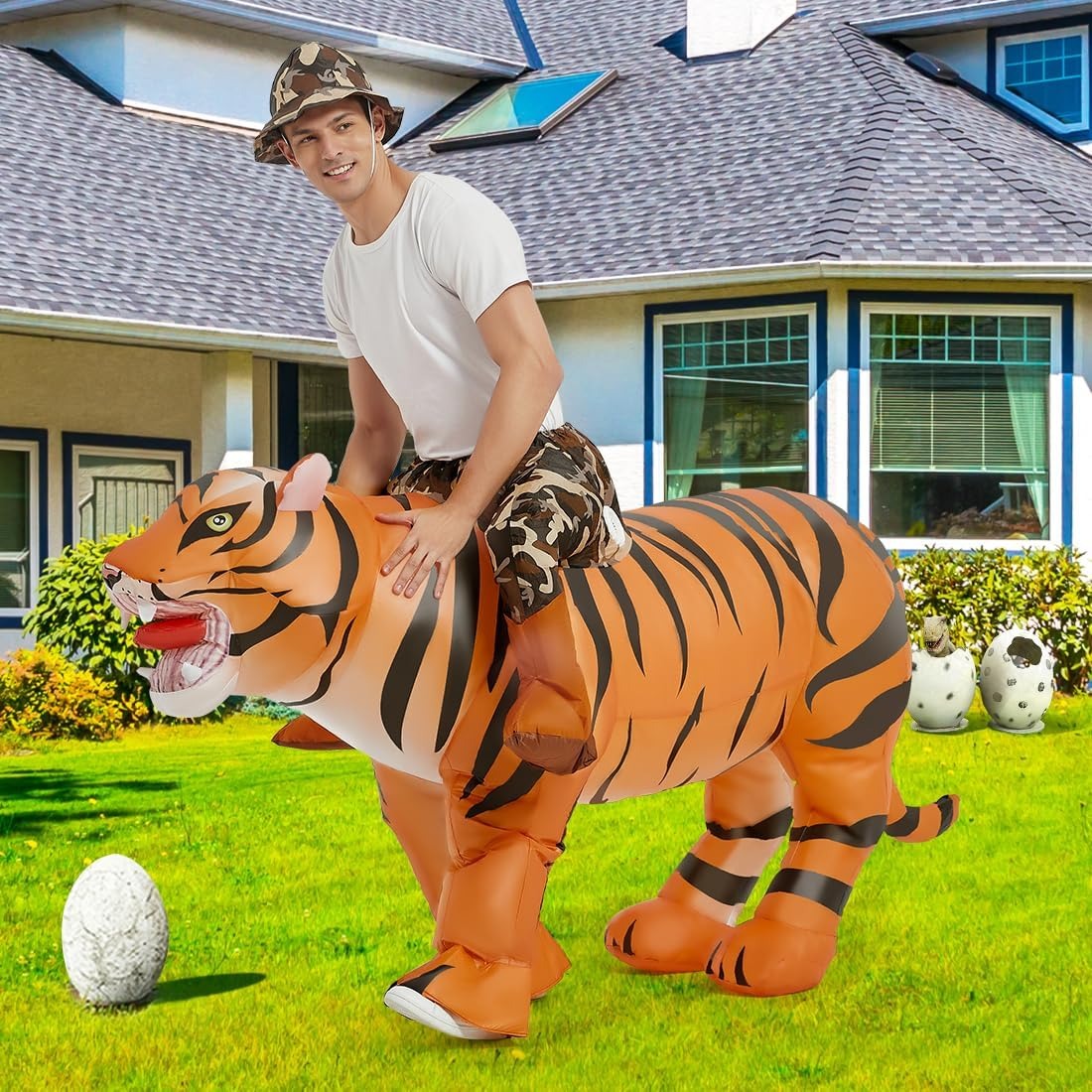 Costume da tigre gonfiabile pe - Halloween Costume Adult recensione e prezzo