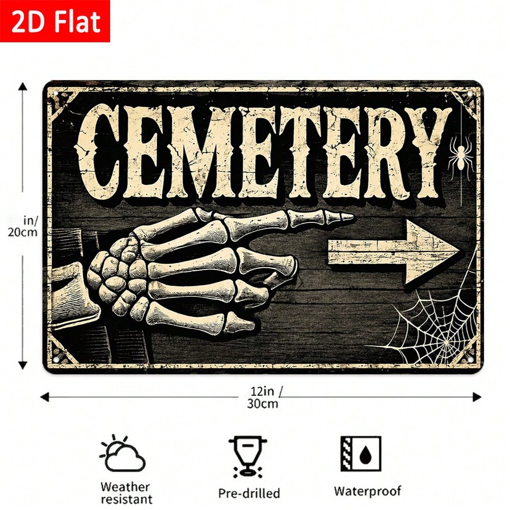 1 pezzo, insegna in latta piat - Halloween Skeleton Decoration recensione e prezzo