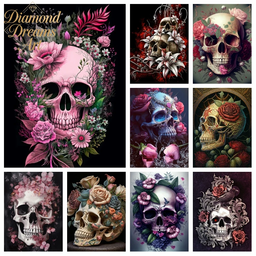Senza cornice, Pittura Diamant - Halloween Skeleton Decoration recensione e prezzo