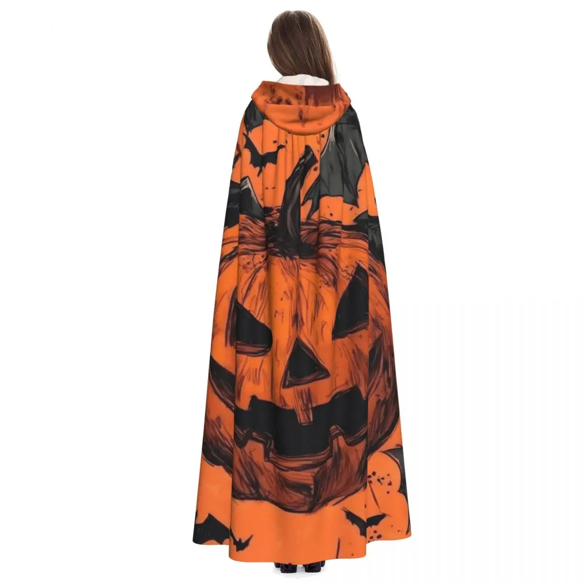 Mantello Lungo con Cappuccio P - Pumpkin Lantern Halloween recensione e prezzo