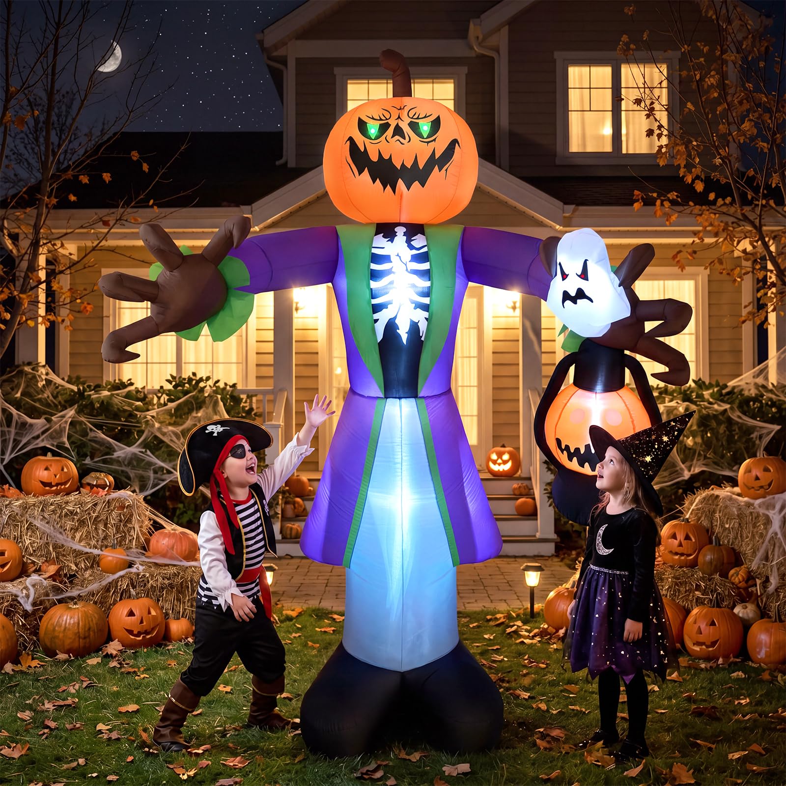 Zombie zucca gonfiabile illumi - Halloween Pumpkin Decor Led recensione e prezzo